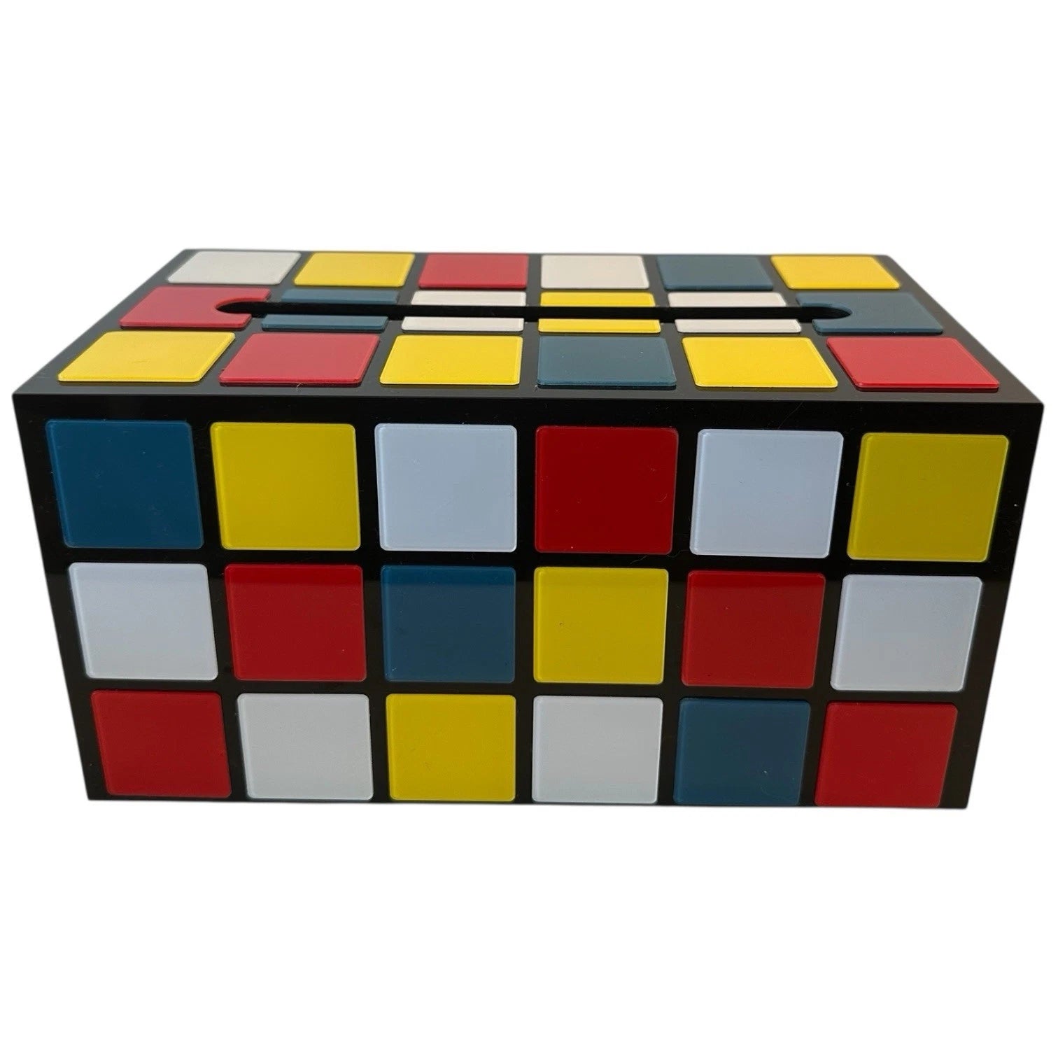 Rubix Cube Tissue Box Cover Standard 5-1/4 x 9-7/8 x 4-7/8" Magnetic Closure NEW | eBay