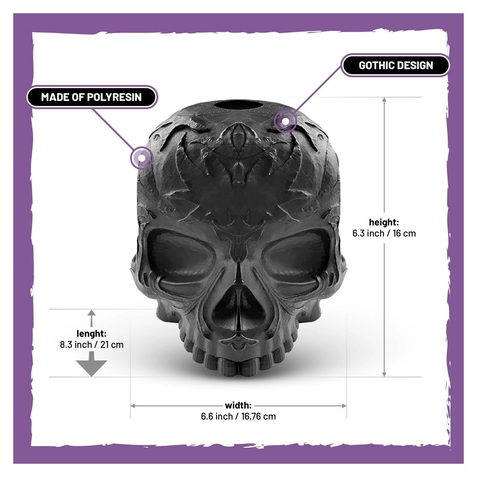 Tissue Box Cover Gothic Skull for Countertop, Modern, Vanity, Dresser, Organizer | eBay