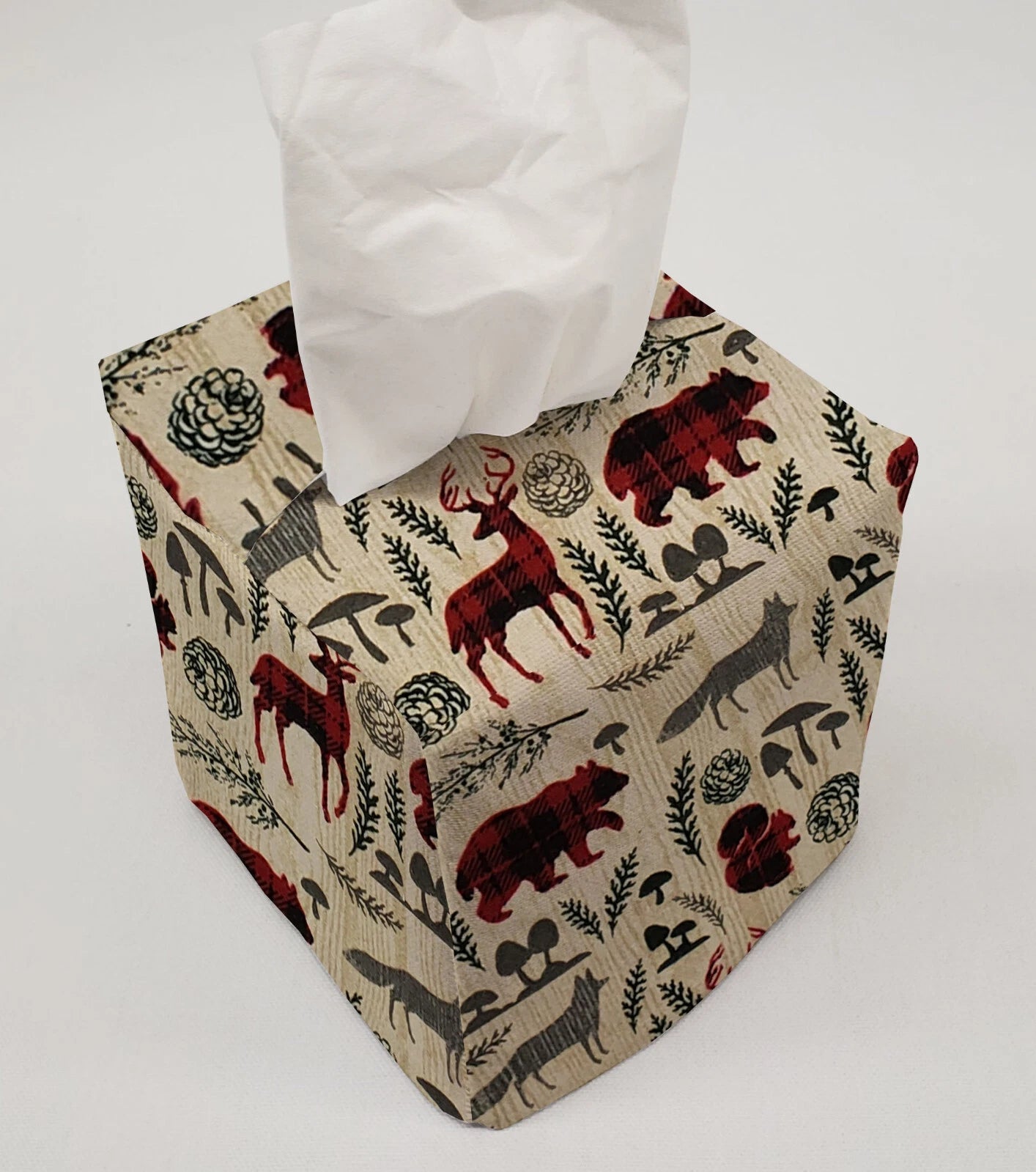 Forest Animals Woodsy Tissue Box Cover | eBay