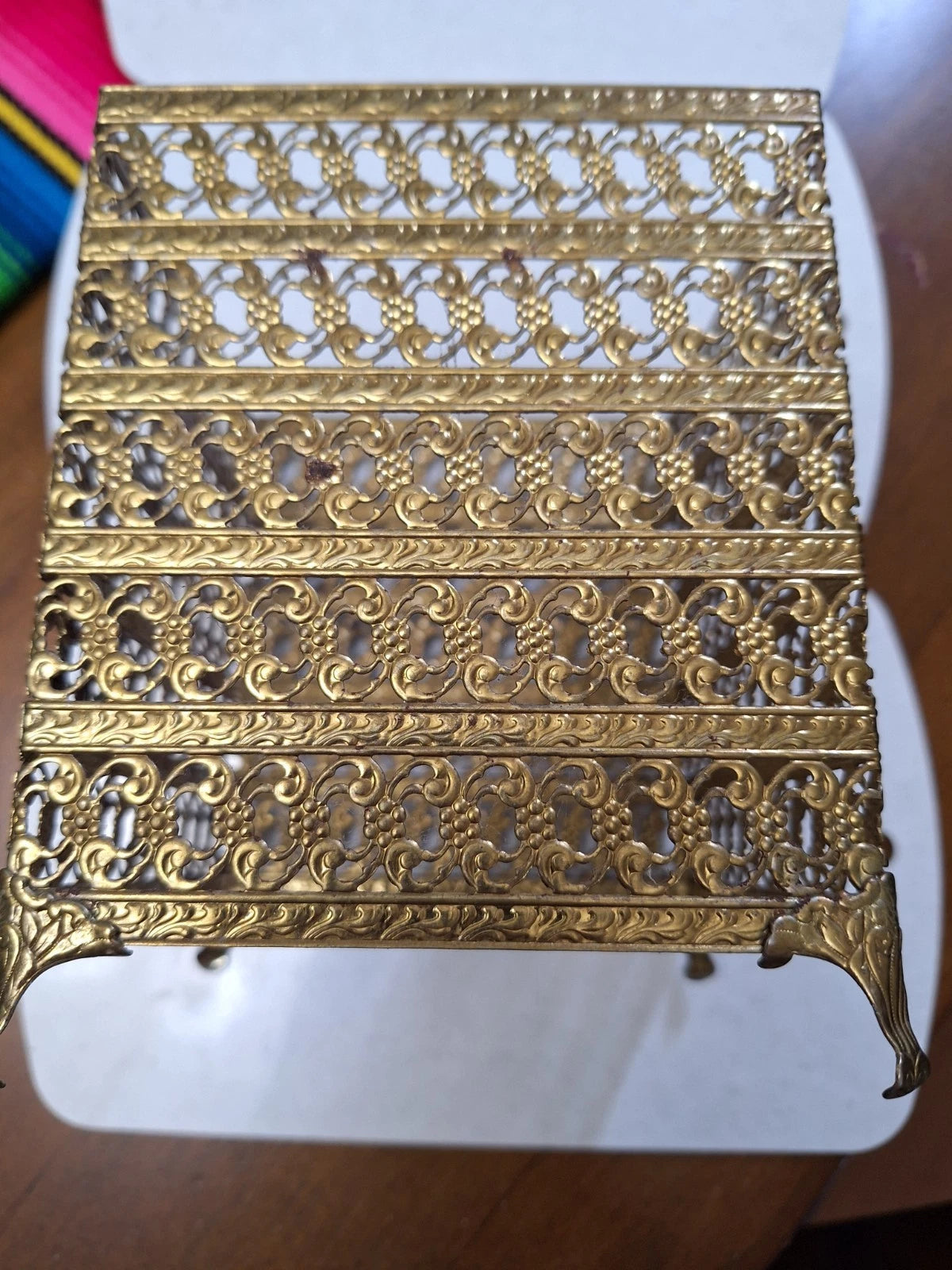 Vtg. Gold Brass Flower Hollywood Regency Tissue Box Cover~MCM Retro~1960's~#4065 | eBay