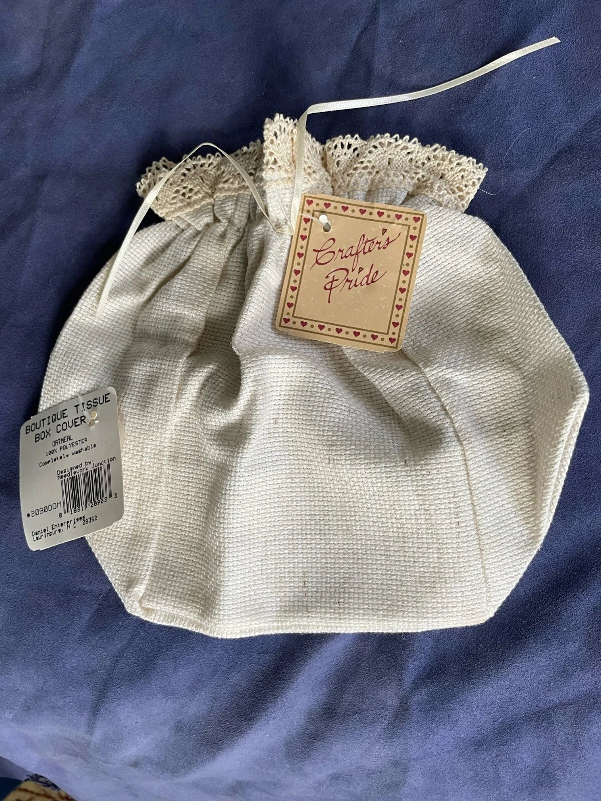 Vintage Boutique Oatmeal Colored Lace Tissue Box Cover by Crafter's Pride | eBay