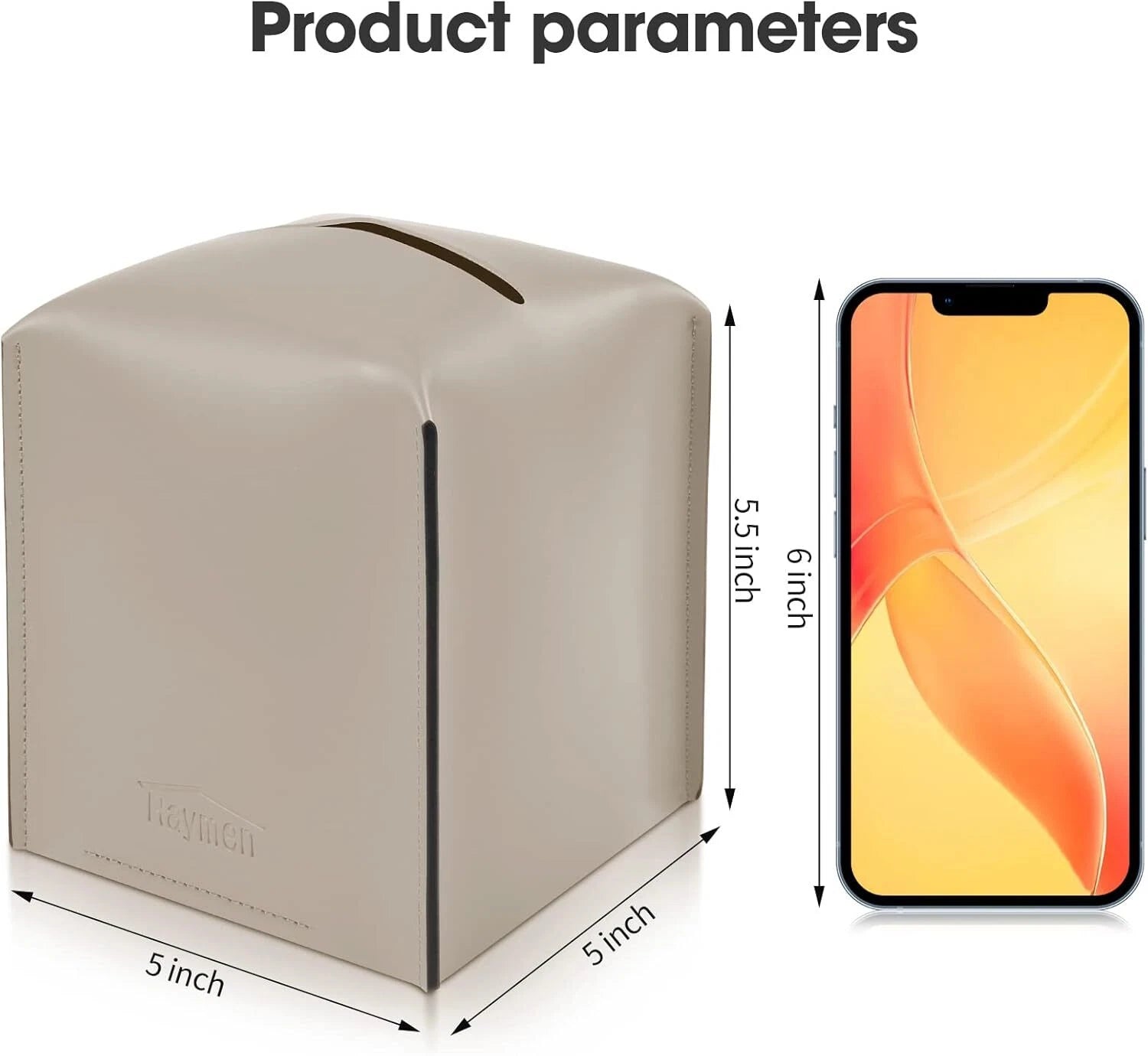 Tissue Box Cover, Modern Saddle Leather Square Tissue Box Holder | eBay