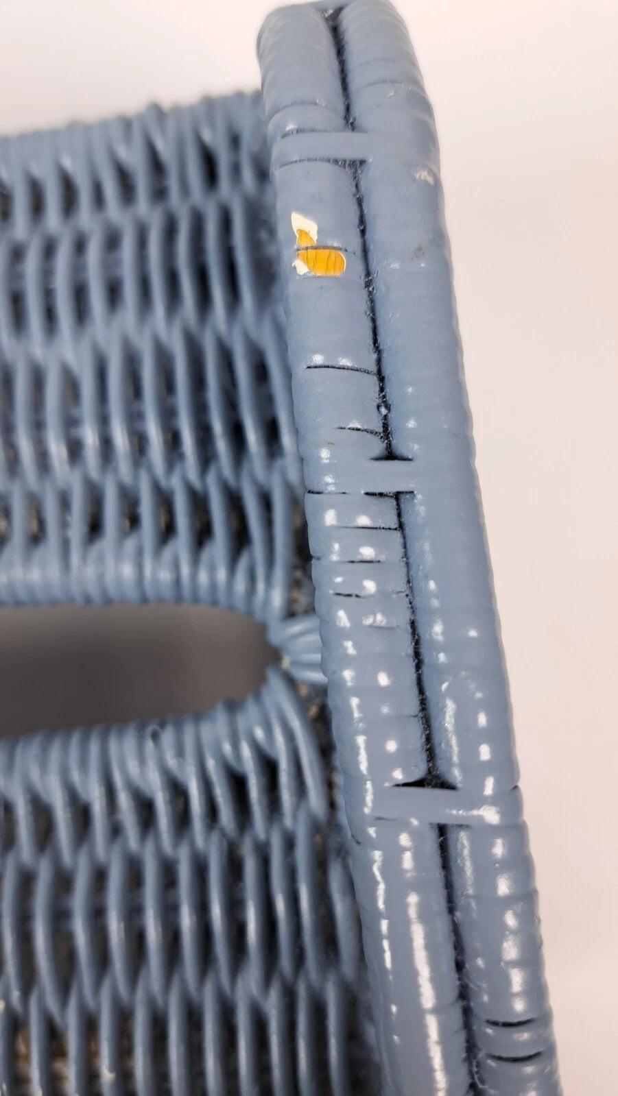 Vintage Painted Woven Wicker Tissue Box Cover, Dusty Blue | eBay