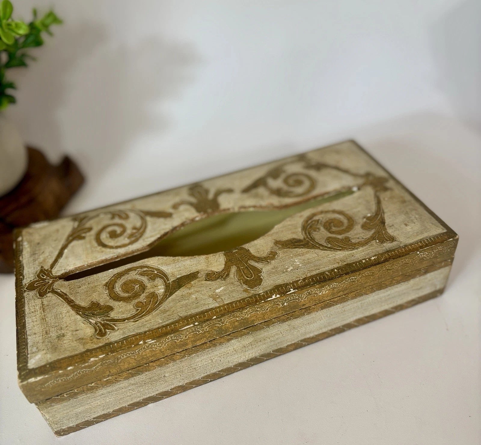 Florentine Rectangle Tissue Box Holder Vintage Made In Italy | eBay