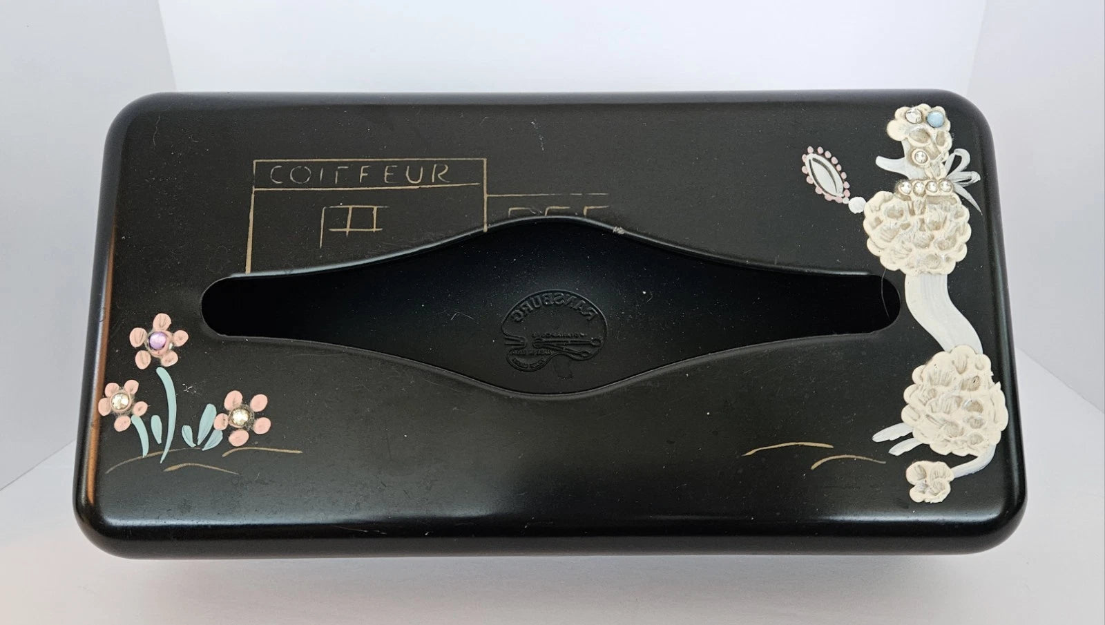 VTG Ransburg Metal 1950's Poodle French Coiffeur Tissue Box Holder. Wall/Counter | eBay