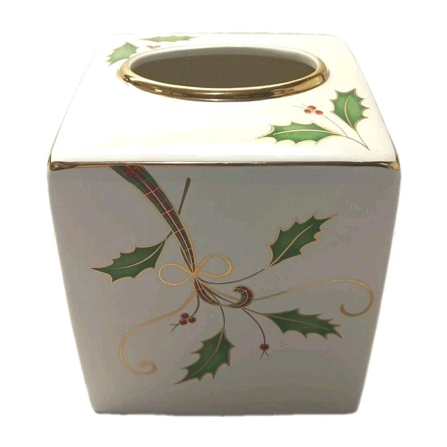 Beautiful Lenox Holiday Nouveau Porcelain Tissue Box Cover Christmas Collection | eBay