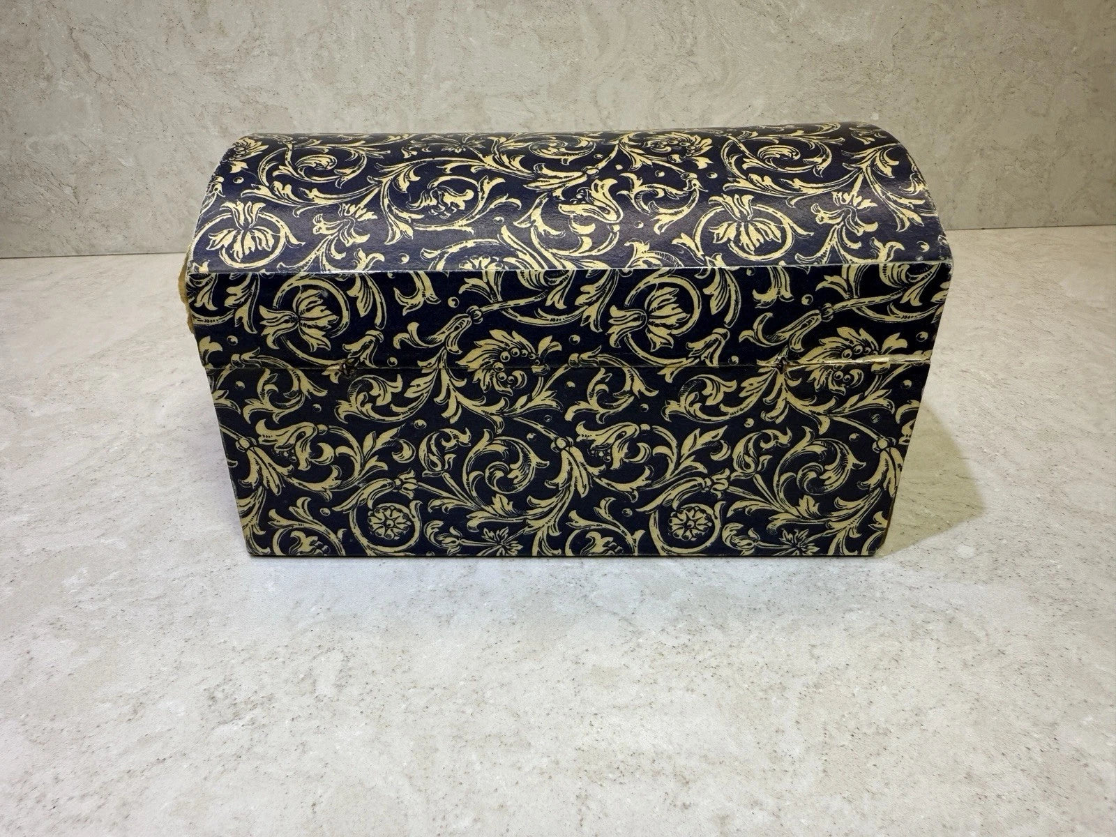Set of Wooden Tissue Box Holder Cover & Trinket Box Floral Pattern Made in Italy | eBay