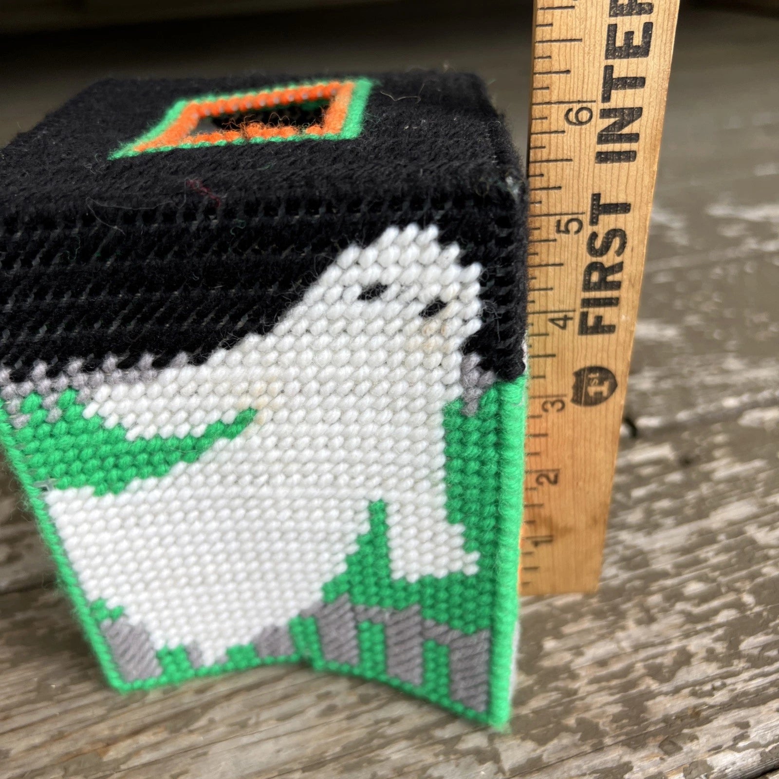 Vintage square handmade Halloween Tissue box holder ghost, cat jack o lantern | eBay