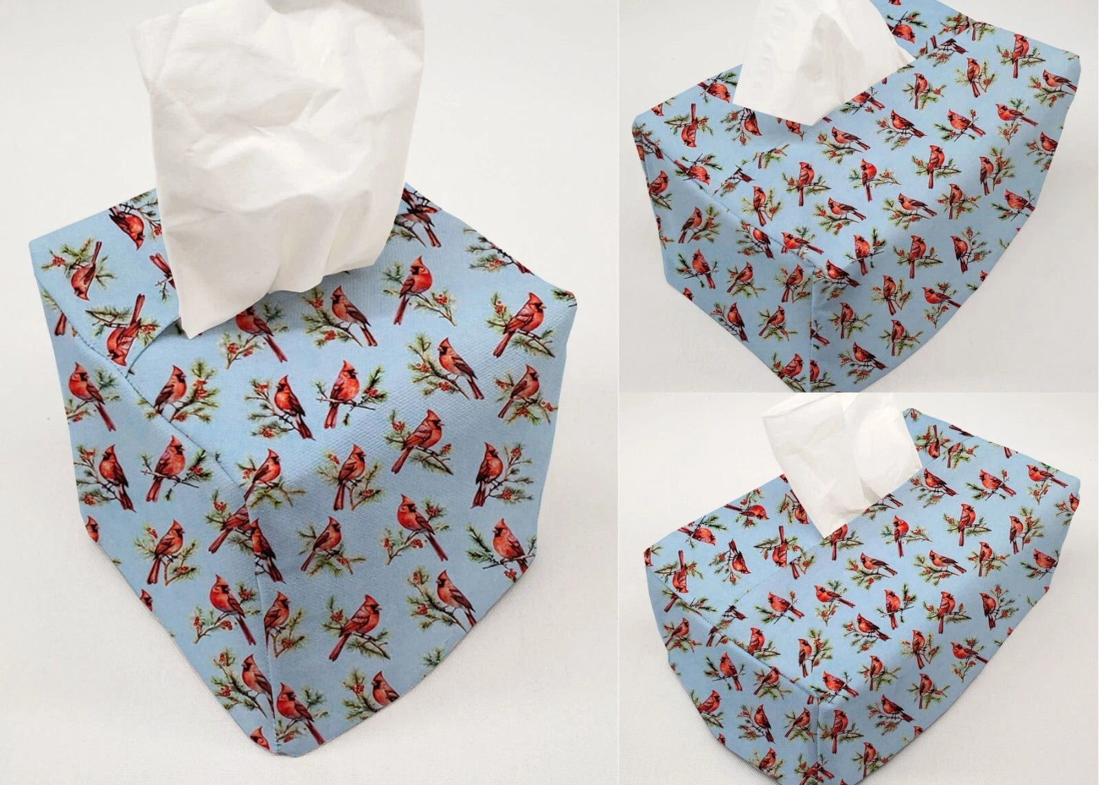 Cardinals Birds & Berries Tissue Box Cover | eBay