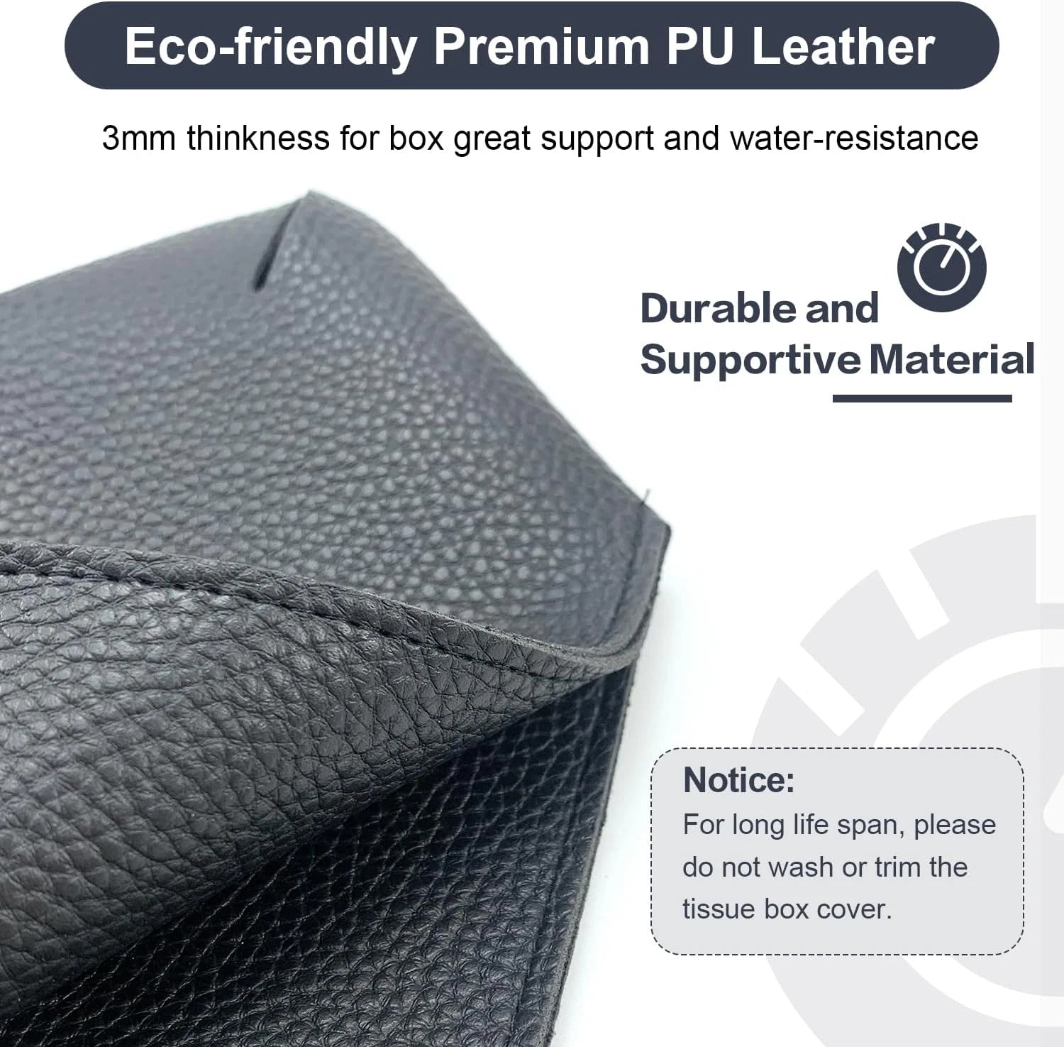 Tissue Box Cover 5X5X5'' PU Leather Tissue Holder Square Tissue Cube Box Organiz | eBay