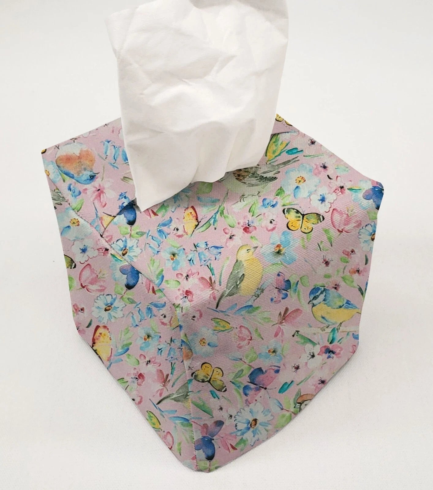 Birds & Butterflies in Blooms Tissue Box Cover (4 Colors Available) | eBay