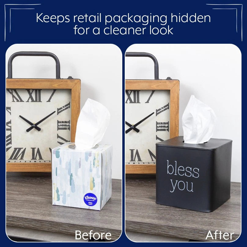 Square Tissue Box Cover; Modern Farmhouse Enamelware Holder | eBay