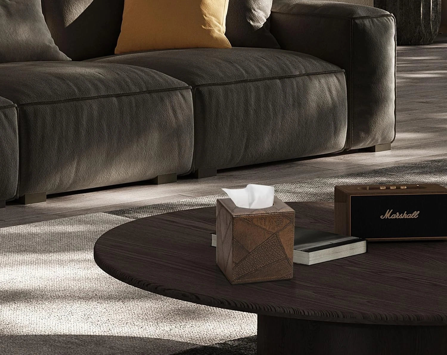 Tissue Box Cover Square Tissue Box Holder for Bathroom () Retro Brown | eBay