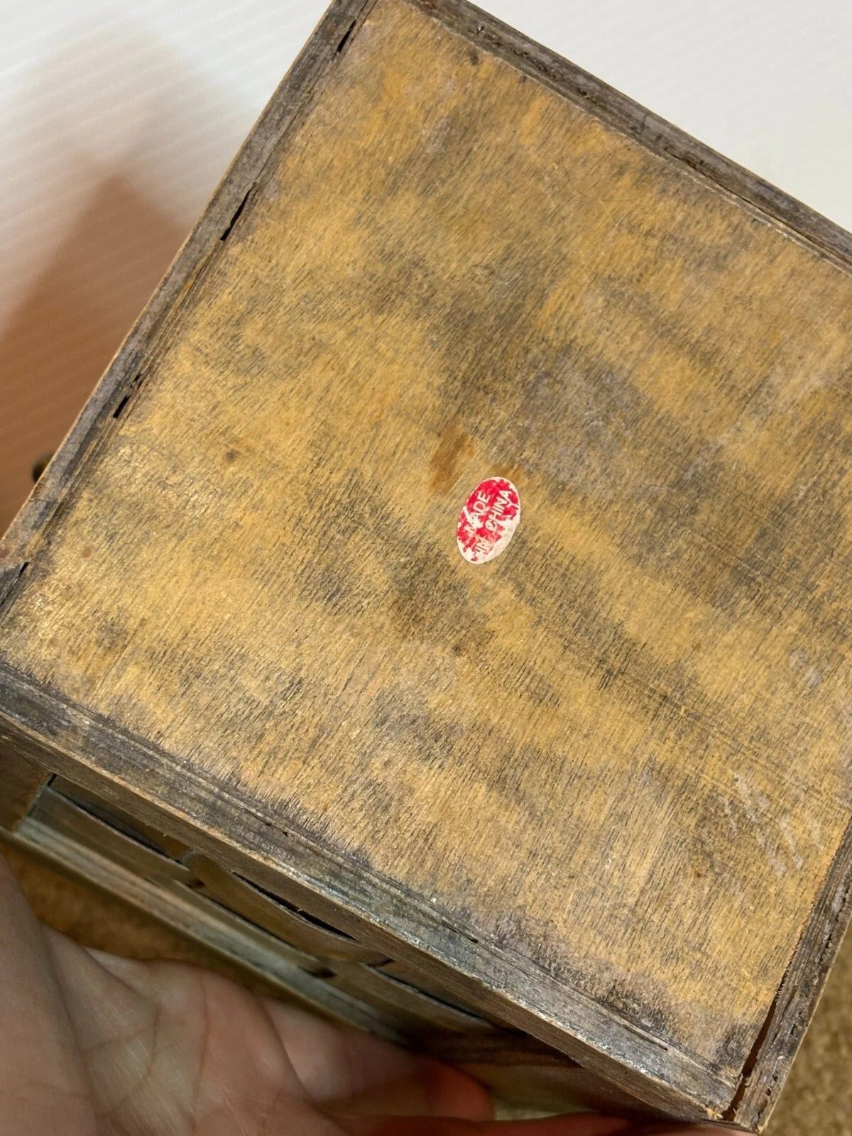 Rustic Trunk Wooden Tissue Box Crate Cover Square Facial Holder Hinged Lidded | eBay