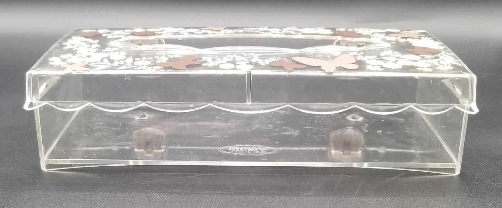 Vintage MCM WOLFF Butterfly Acrylic Tissue Box Scalloped Edge Kleenex | eBay