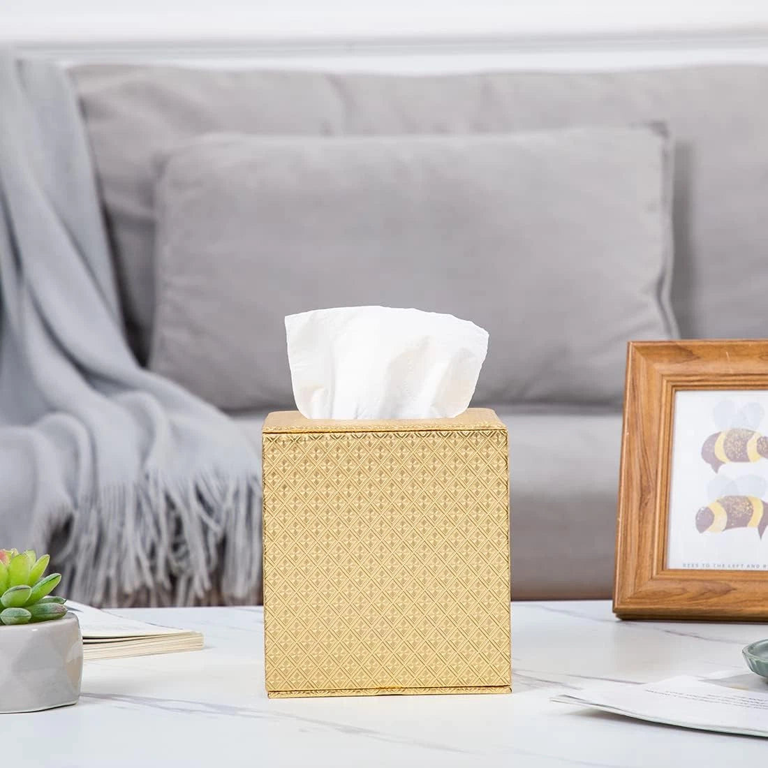 Gold Tissue Box Cover Tissue Box Cover Square Gold Tissue Holders Tissue Holder | eBay