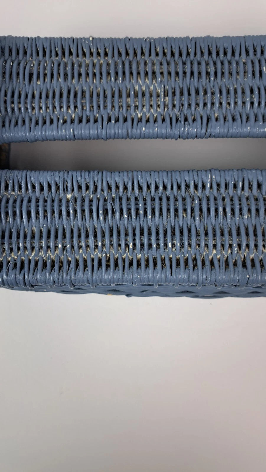 Vintage Painted Woven Wicker Tissue Box Cover, Dusty Blue | eBay