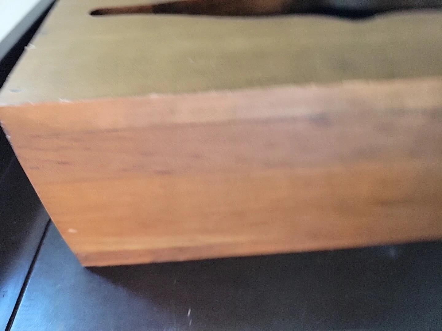 Vintage Wooden Tissue Box Cover Holder MCM Handmade Country Core READ | eBay