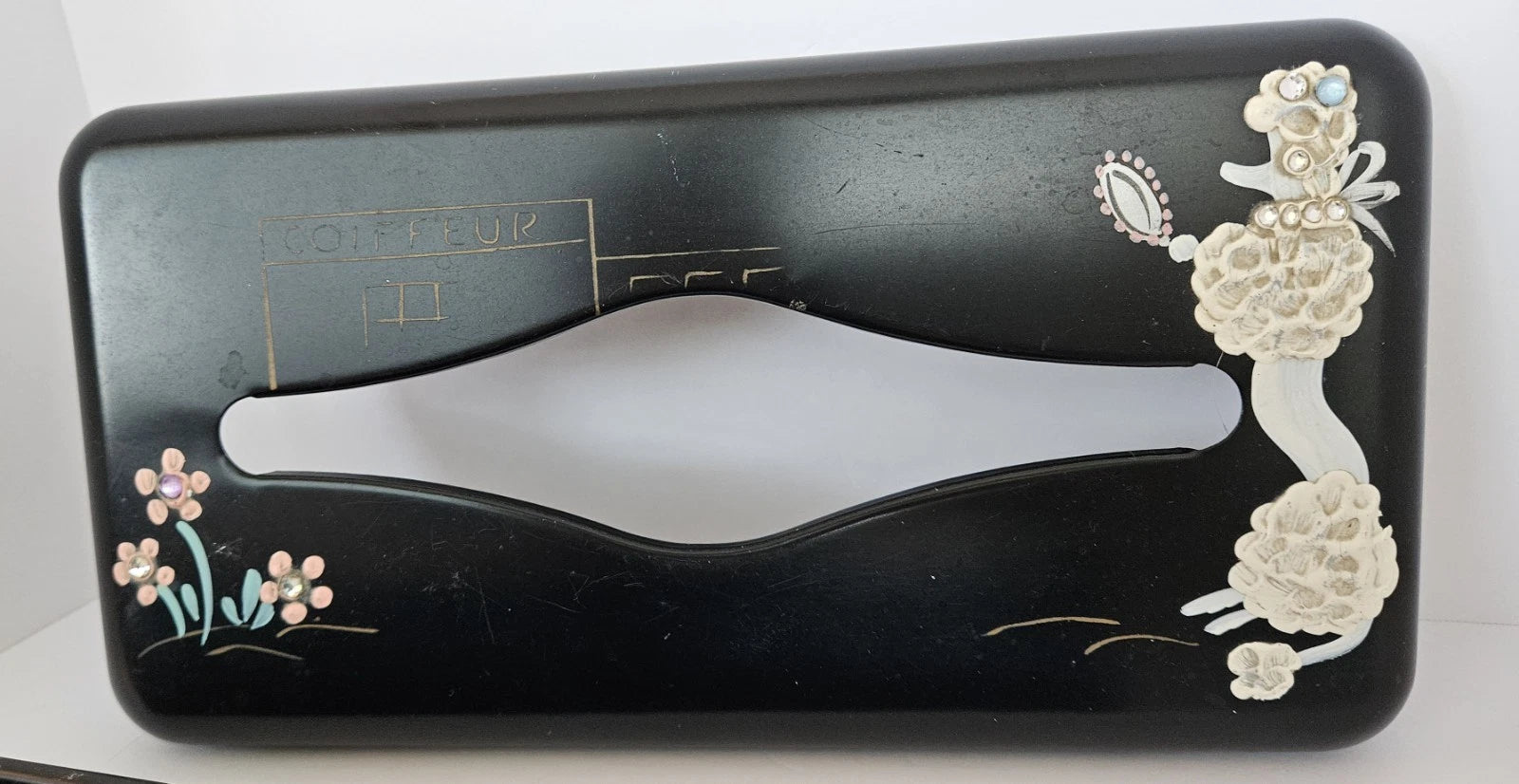 VTG Ransburg Metal 1950's Poodle French Coiffeur Tissue Box Holder. Wall/Counter | eBay