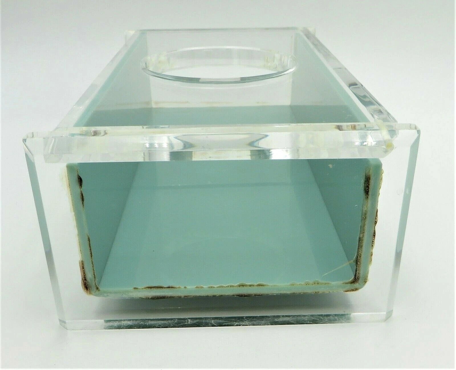Vintage Mid Century Thick Lucite Acrylic Tissue Box Holder Cover Mint Green | eBay