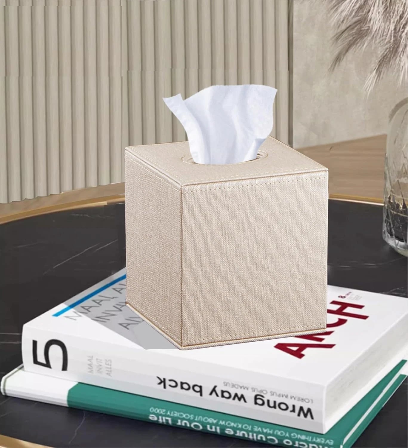 Leather Square Tissue Box Cover,Cut Tissues Cube Box Holder,Modern Facial Paper | eBay