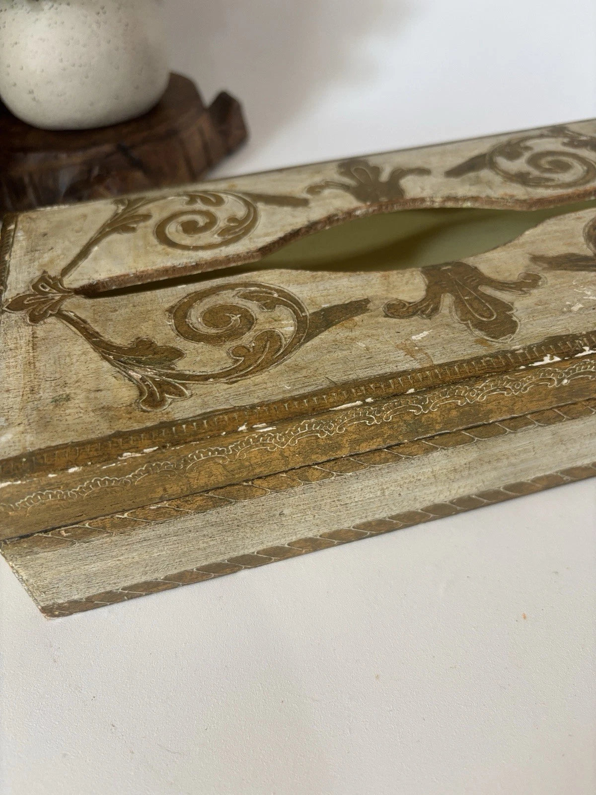Florentine Rectangle Tissue Box Holder Vintage Made In Italy | eBay