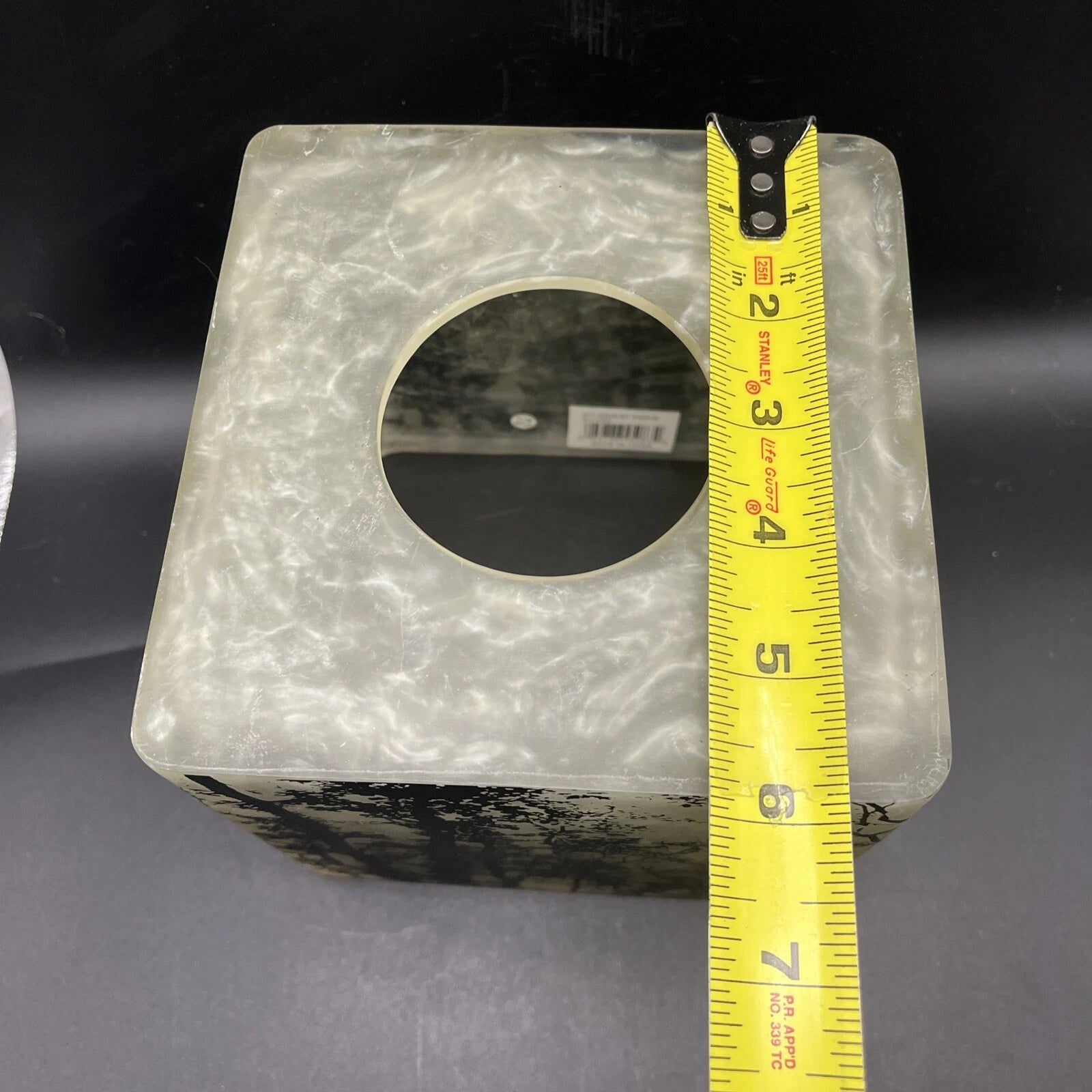 Sylvan Tissue Holder Acrylic With Nature Black Tree Design Marbleized Resin A1 | eBay