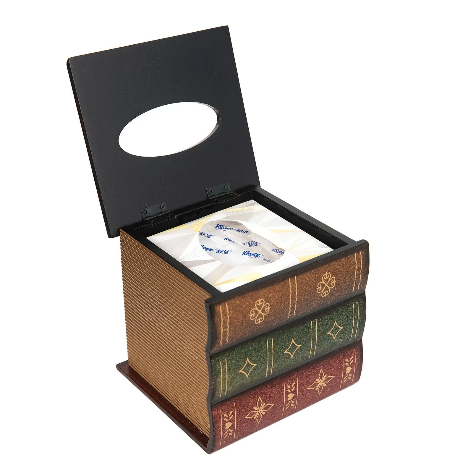 Crafted Classical Retro Wooden Antique Book Tissue Box Cover Square Tissue Ho... | eBay