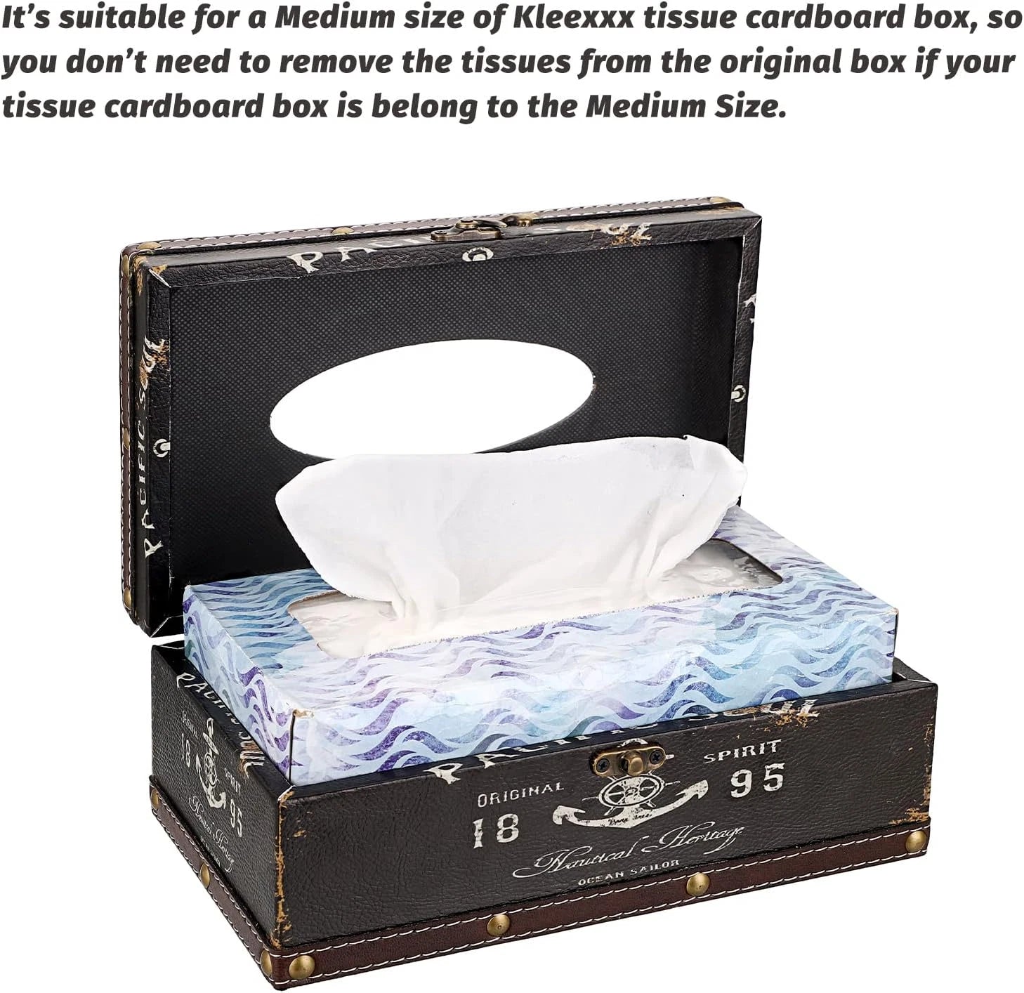 Sumnacon Tissue Box Cover Rectangle Tissue Box with Lid,Wooden Tissue Box Holder | eBay