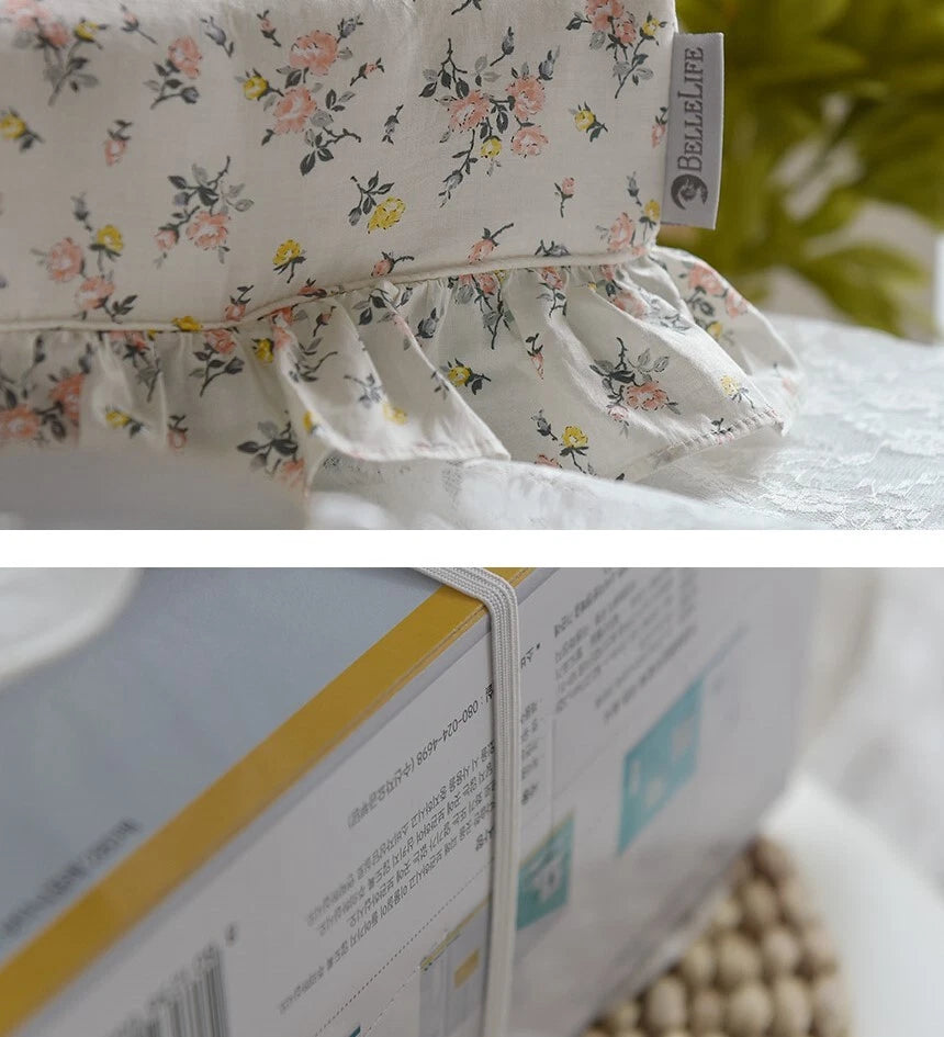 Rose Floral Cotton Tissue Box Cover Home Decoration Refill Holder, Made in Korea | eBay