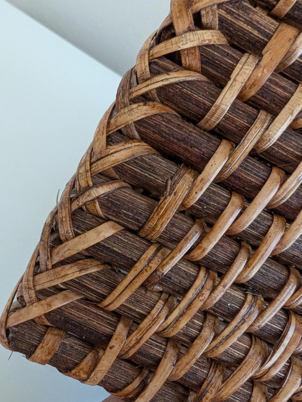 Wicker tissue box cover holder woven rattan square brown rustic boho primitive | eBay