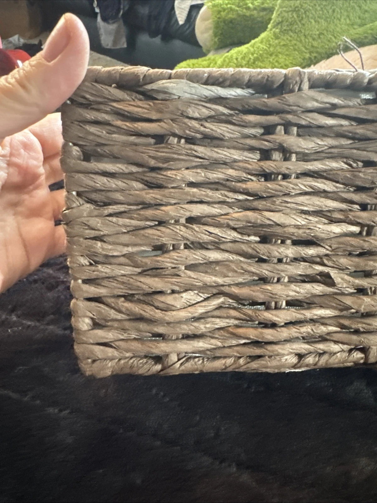 Rectangular Woven Tissue Box Cover, Decorative Seagrass Wicker Tissue Box Holder | eBay