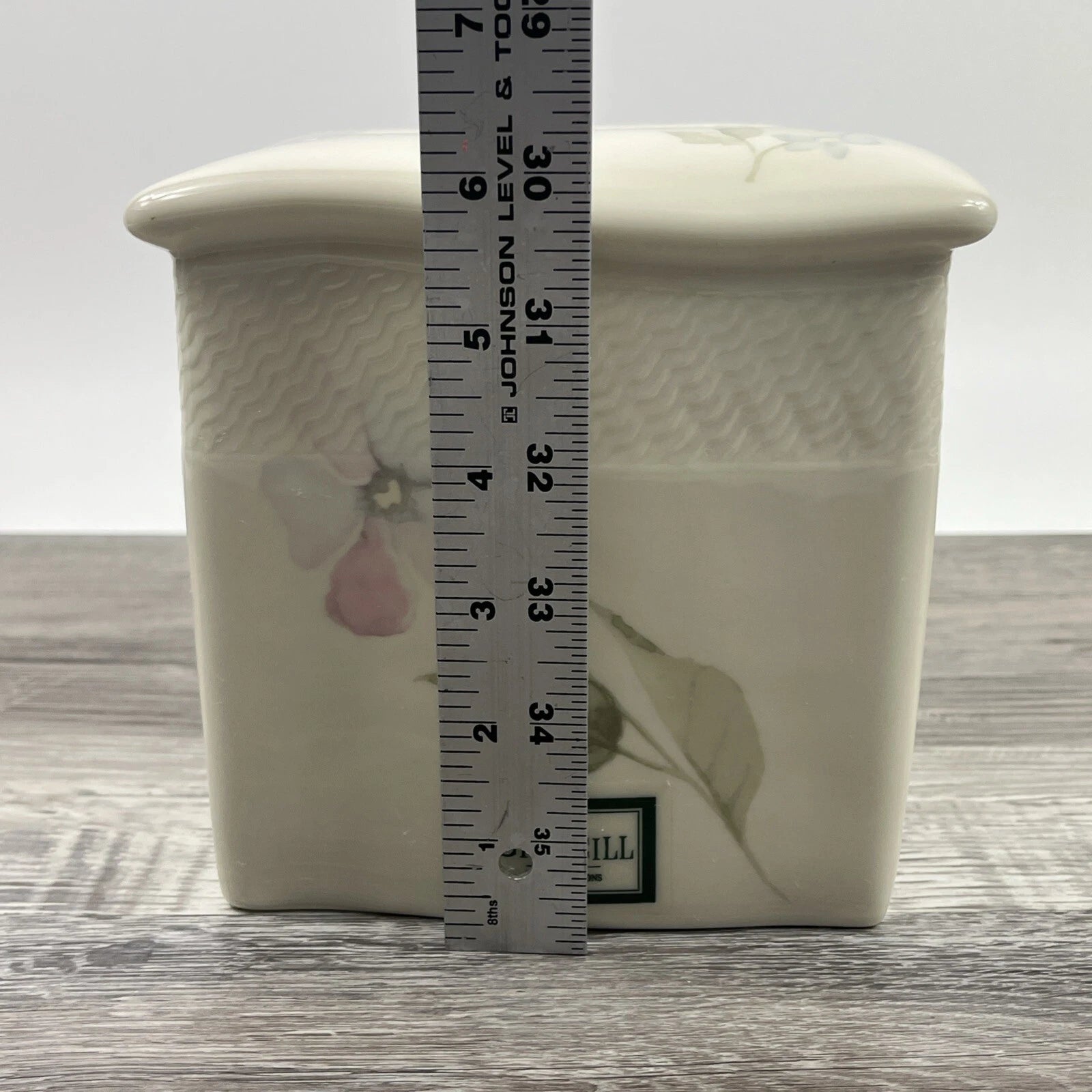 Croscill Forget Me Not Porcelain Tissue Box Cover Floral Linens 'n Things NEW | eBay