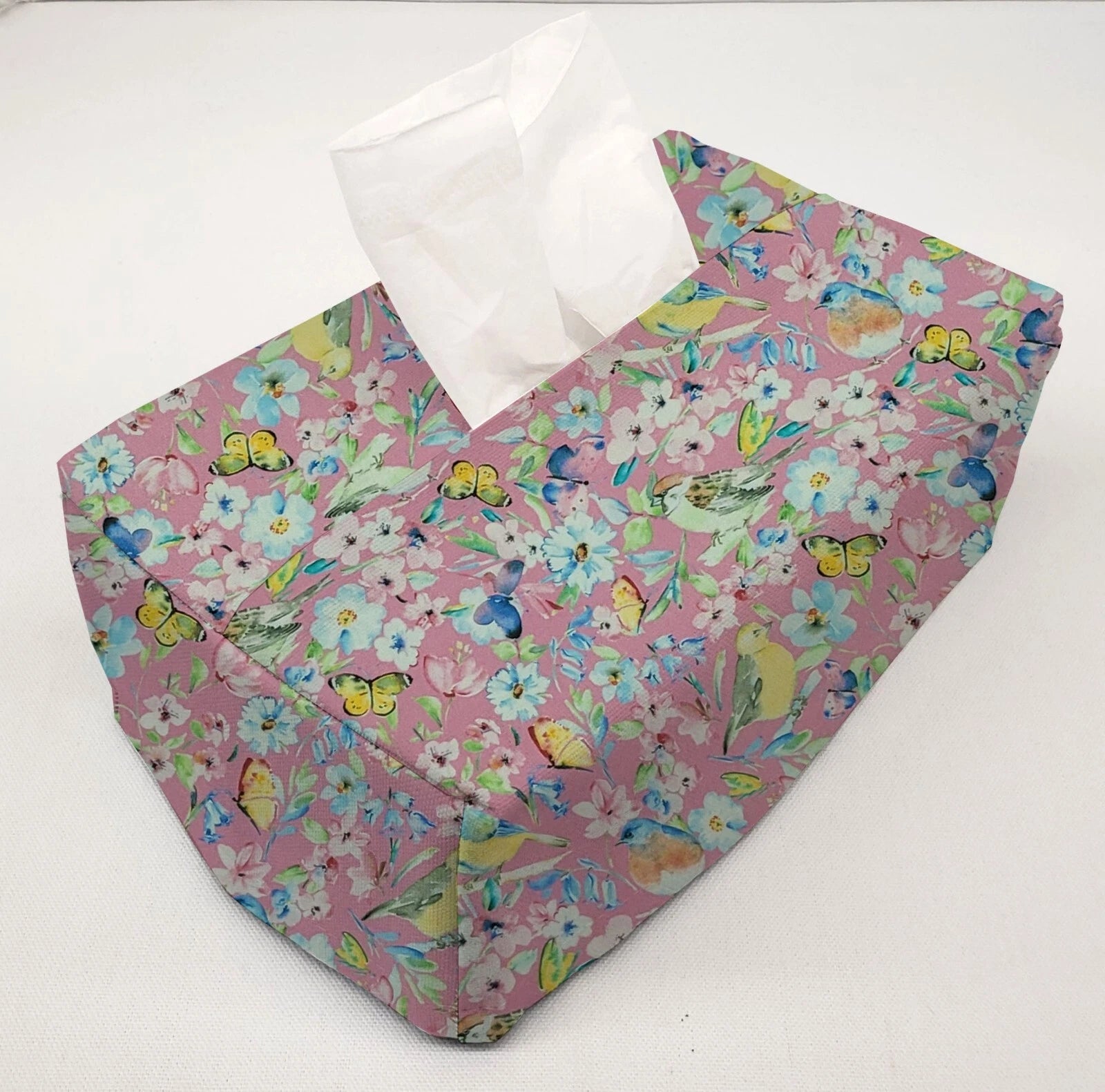 Birds & Butterflies in Blooms Tissue Box Cover (4 Colors Available) | eBay
