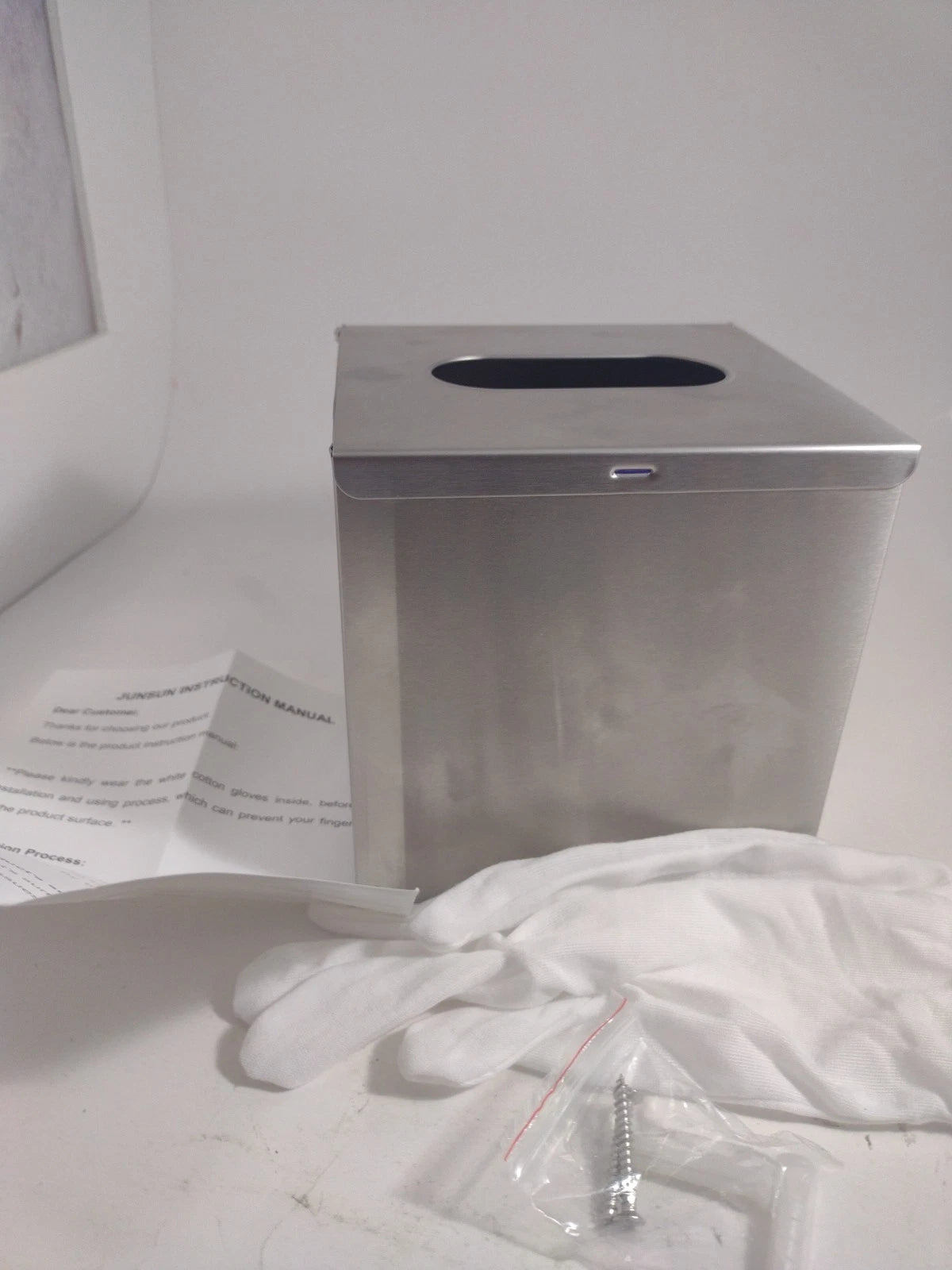 Square Stainless Steel Tissue Box Cover Wall Mounted Stylish Paper Facial Cover | eBay