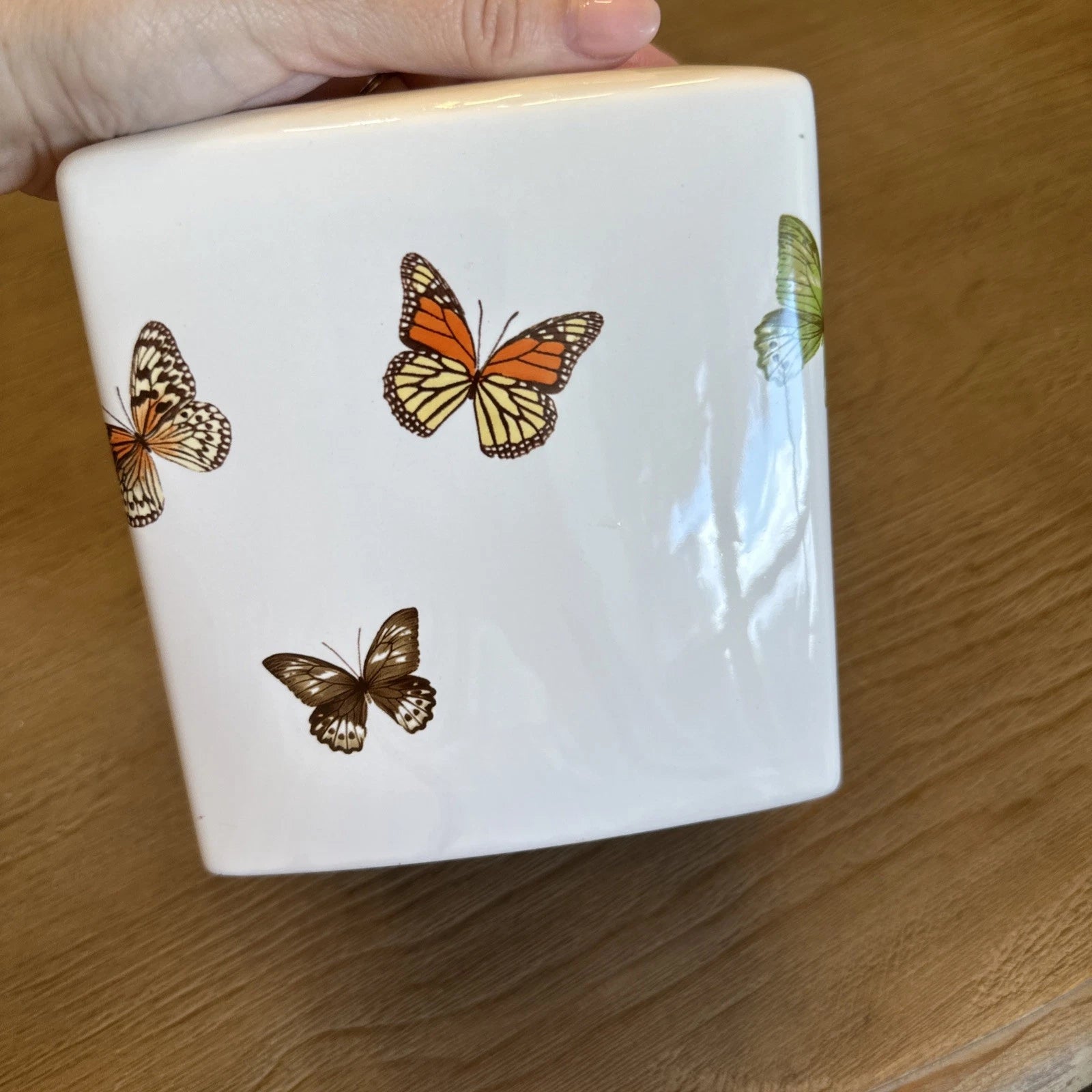 Ceramic Butterfly Tissue Box- By Isaac Mizrahi- Great Condition | eBay