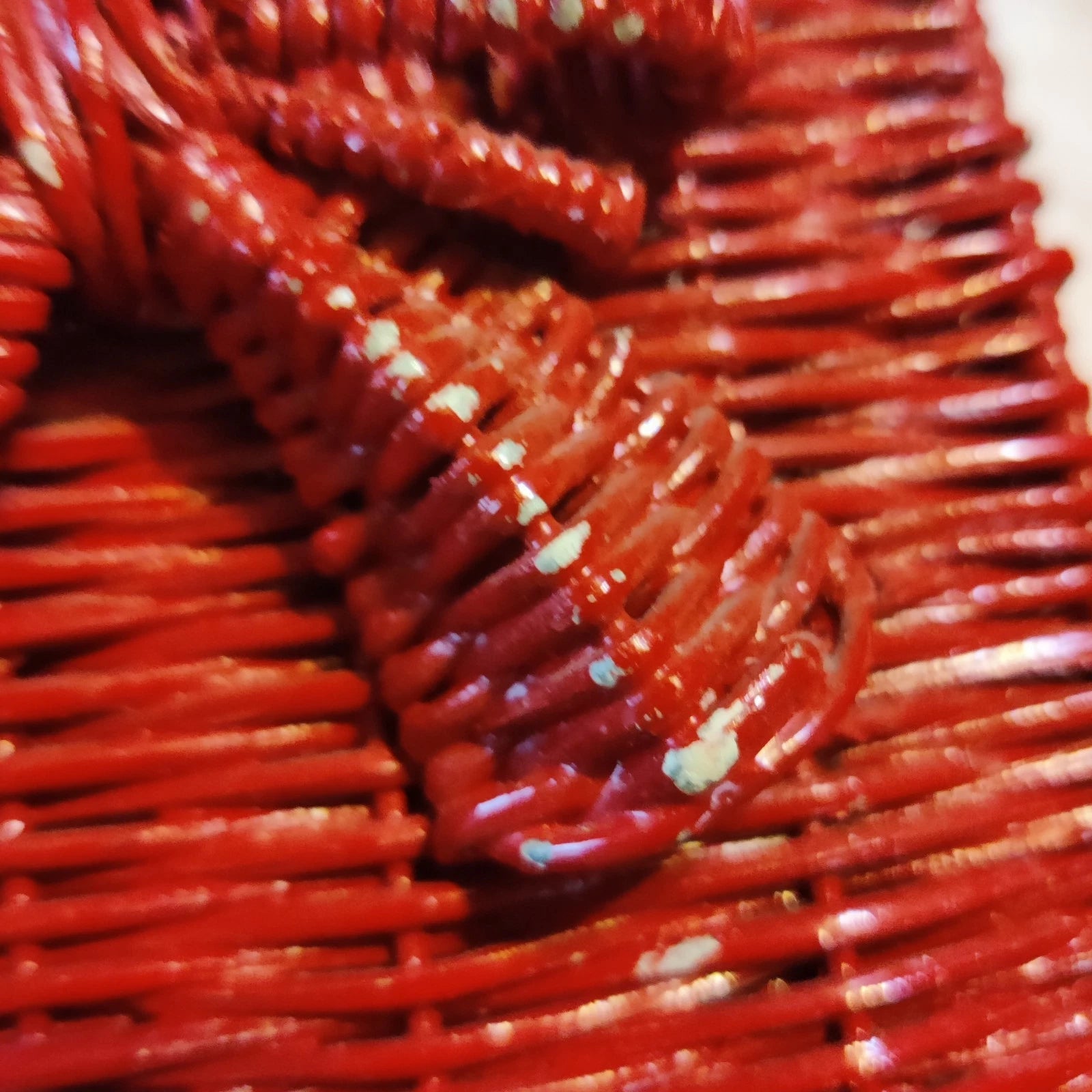 Vintage Tissue Box Holder Woven Wicker Rattan Holder Farmhouse Decor Red Bow | eBay