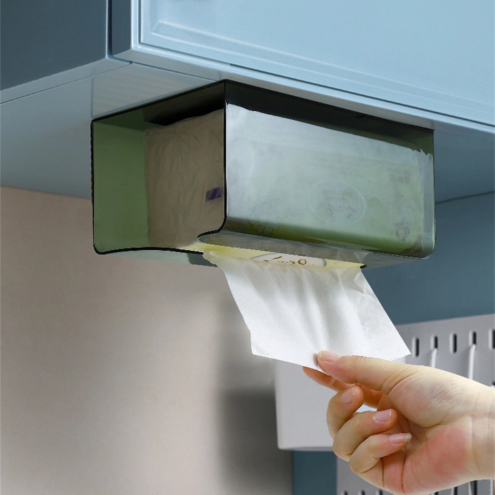 Wall Mounted Tissue Box Clear Napkin Paper Holder Rectangular Wall Tissue Holder | eBay