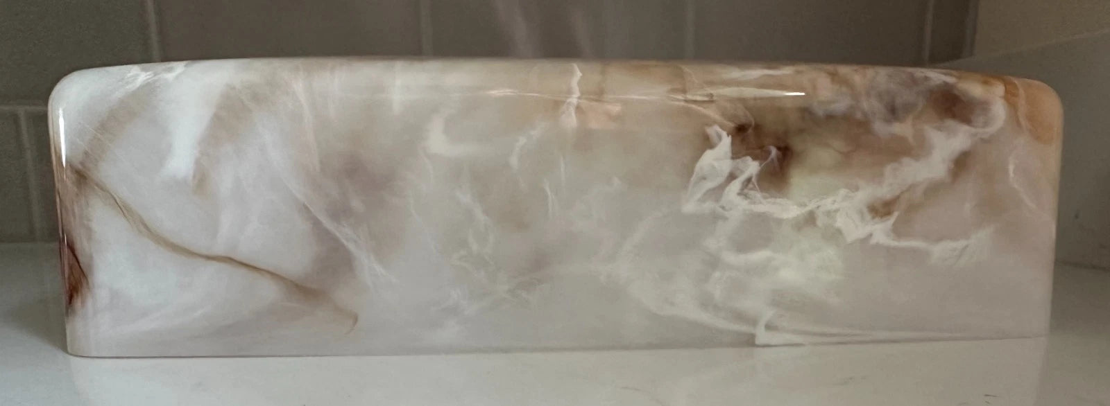 Faux Marble Vintage Acrylic Lucite Plastic Tissue Box Cover Cream Tan | eBay