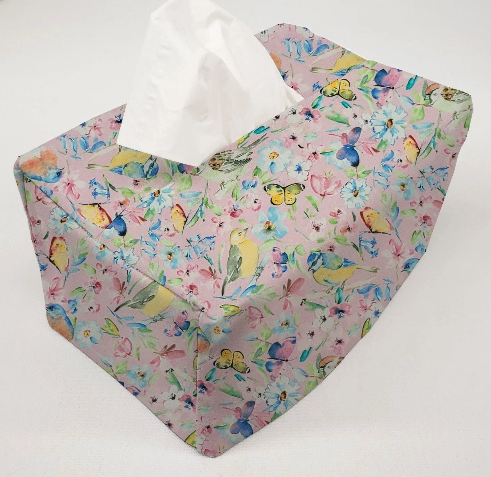 Birds & Butterflies in Blooms Tissue Box Cover (4 Colors Available) | eBay