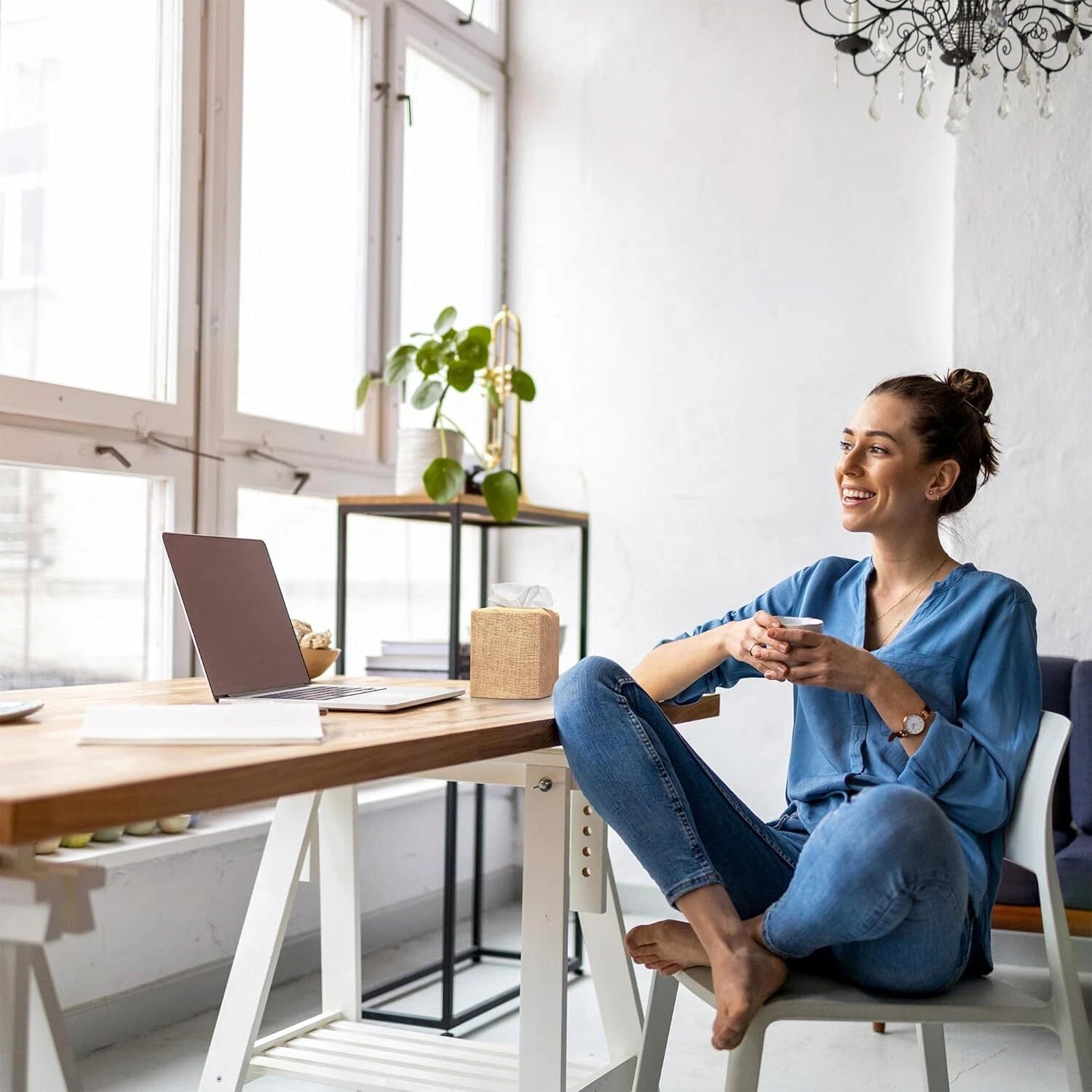 Burlap Square Tissue Box Cover - Decorative Cube for Home and Bathroom | eBay