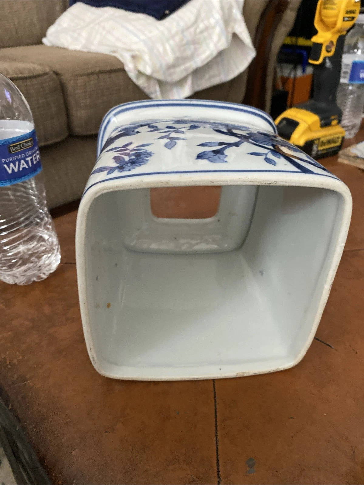 Tissue Box Cover Vintage Ceramic Blue & White Floral Chinoiserie | eBay