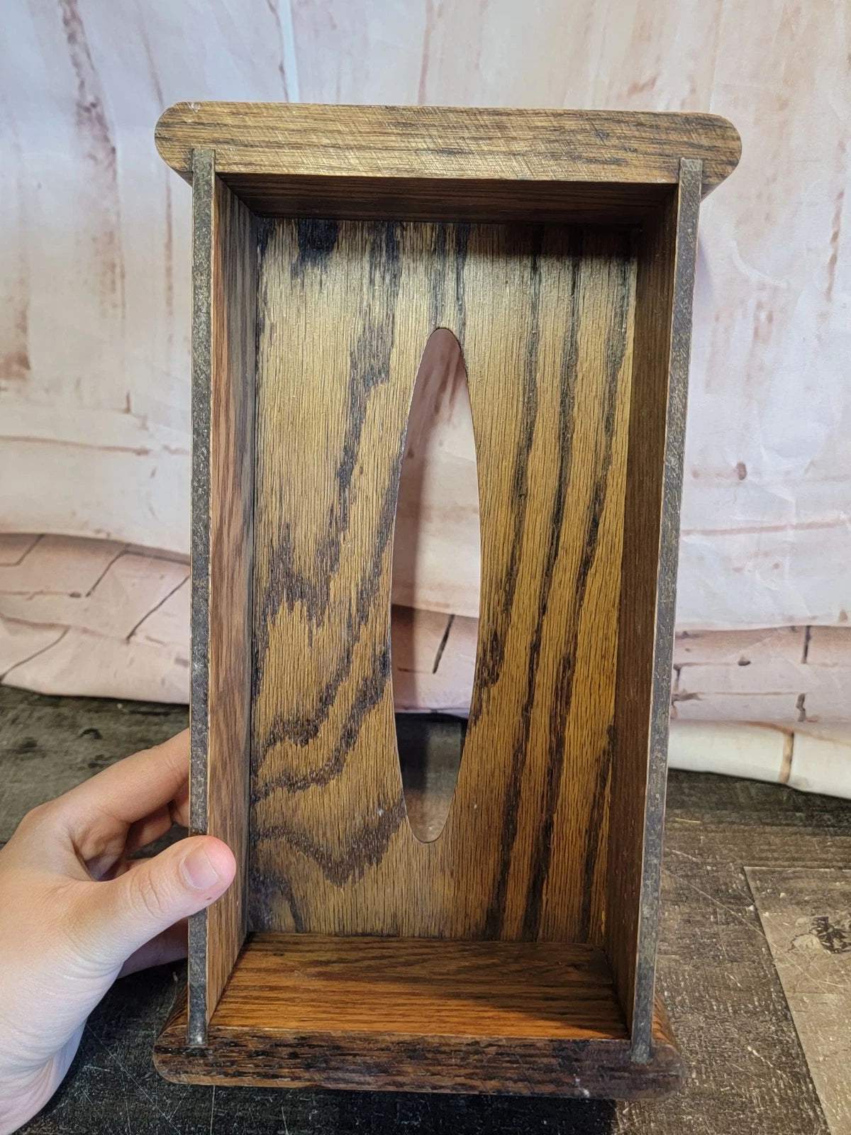 Wooden brown tissue box cover home decor figure | eBay