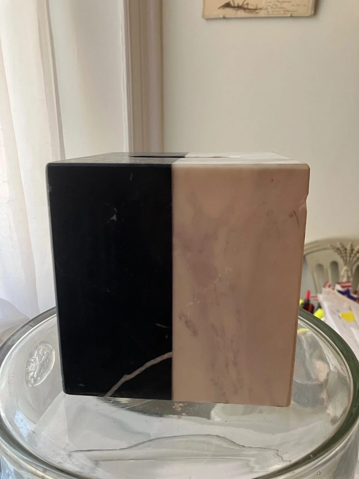 Jonathan Adler Black and White Marbe Tissue Box Cover | eBay