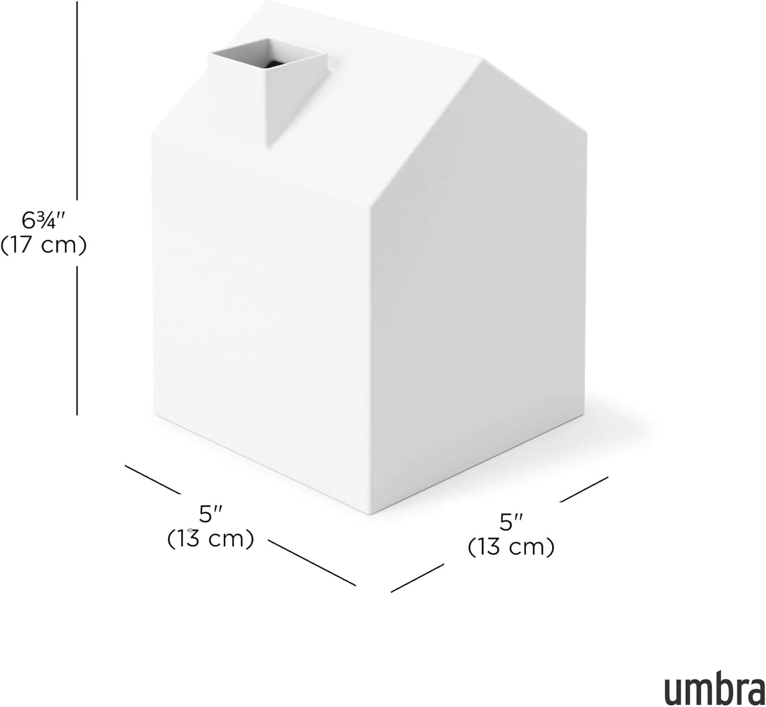 Umbra Casa Tissue Box Cover Adorable House Shaped Square Tissue Box Holder White | eBay