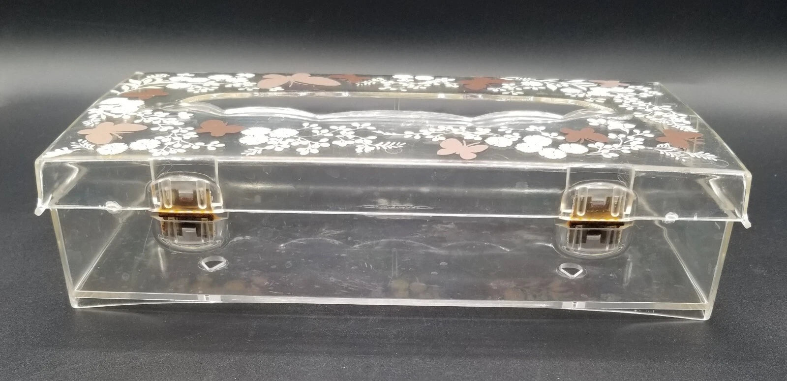 Vintage MCM WOLFF Butterfly Acrylic Tissue Box Scalloped Edge Kleenex | eBay