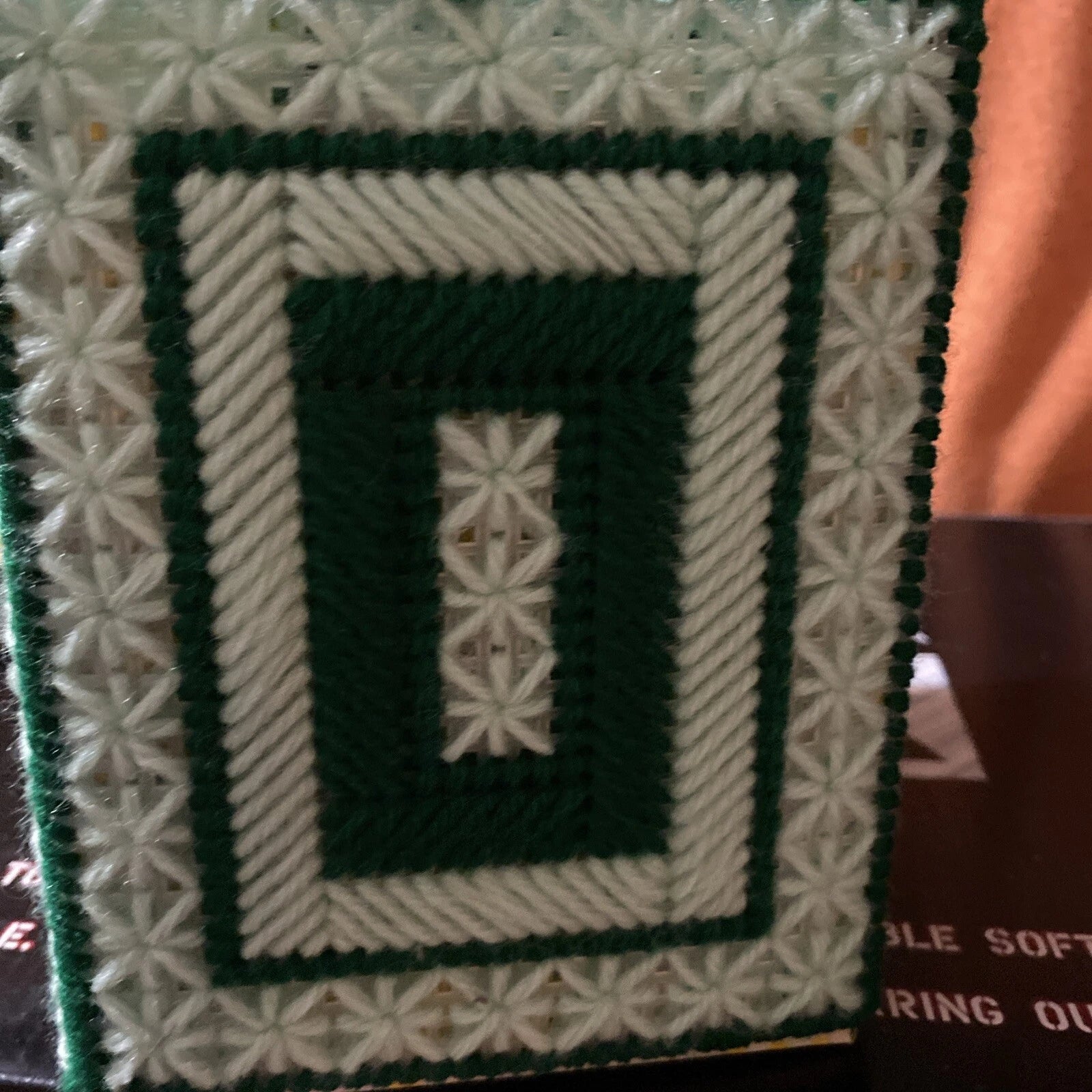 Handmade Plastic craft 3 D Effect Multi- Green Tissue Box Cover | eBay