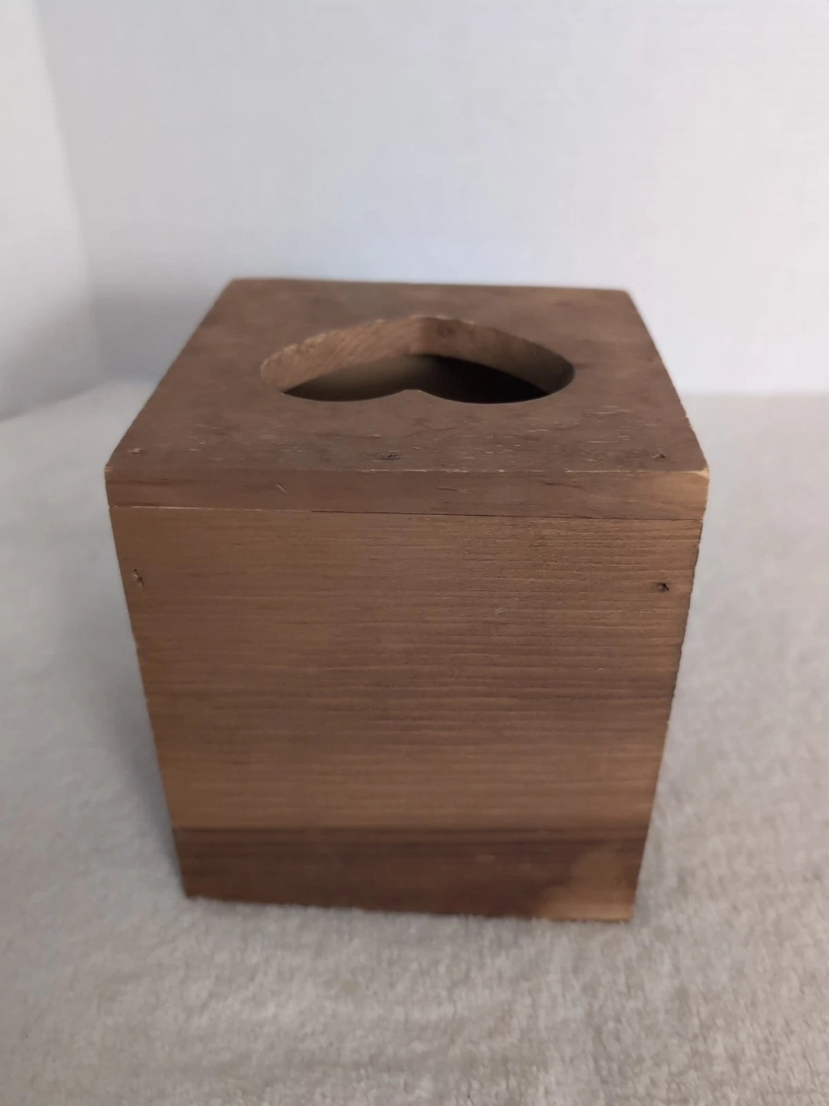 Vintage Farmhouse Hand Made Wood Tissue Box Cover Heart Cut Out Shabby Chic | eBay