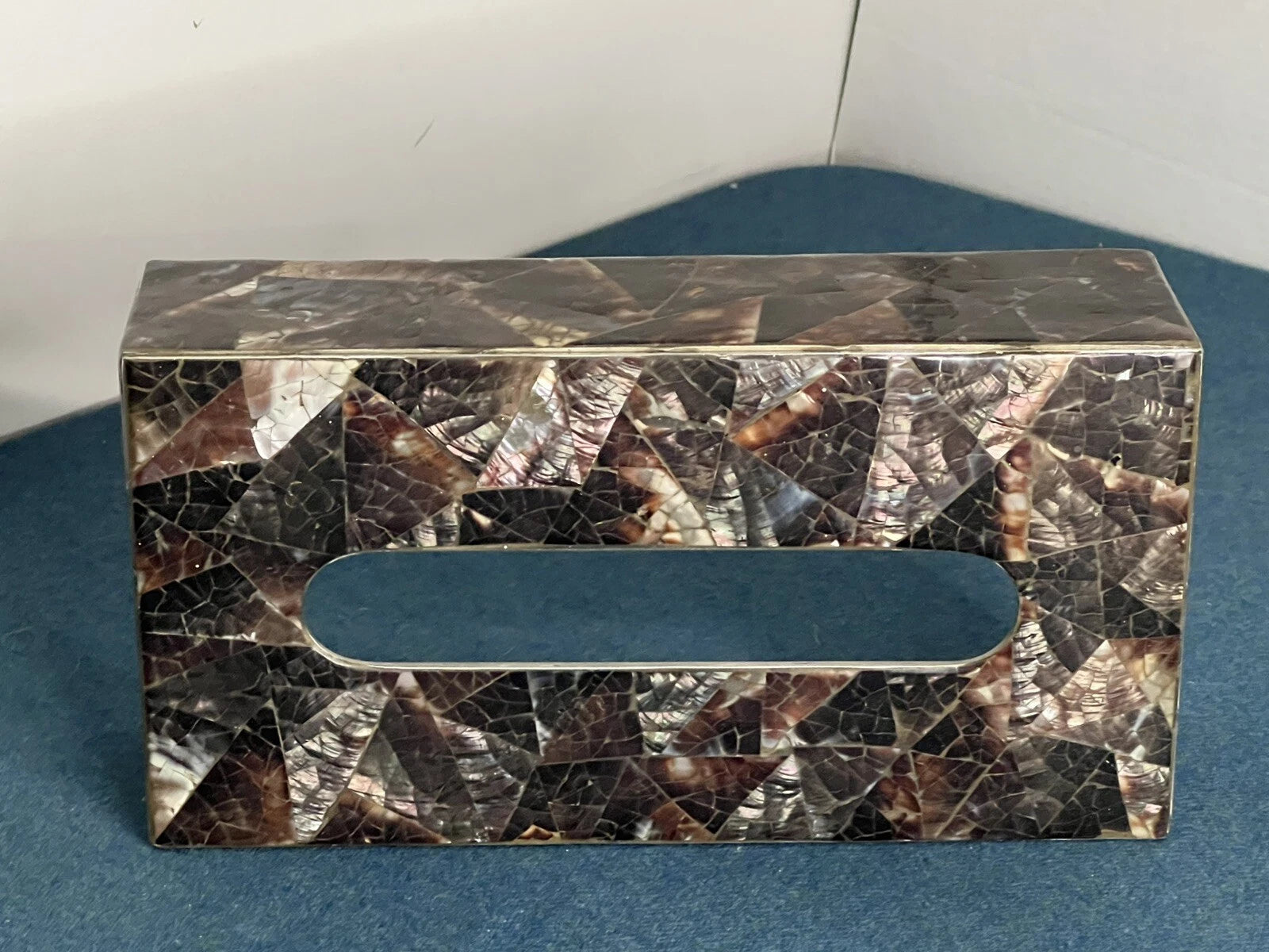 MCM Bloomingdale's Mother of Pearl Inlay Tissue Box Cover Label | eBay