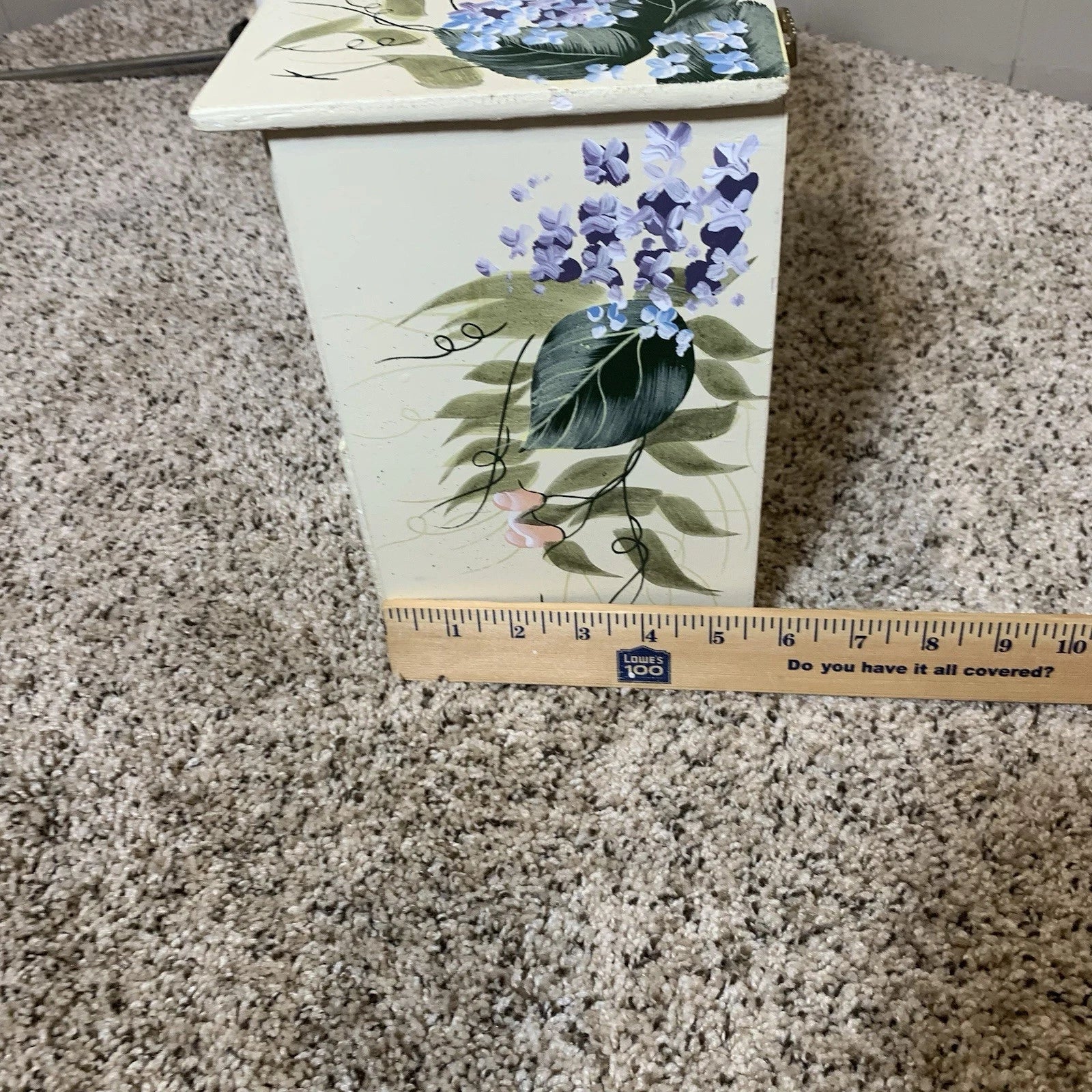 Vintage KENYIELD Painted Wood Tissue Box Cover and Organizer Cottage Shabby Chic | eBay